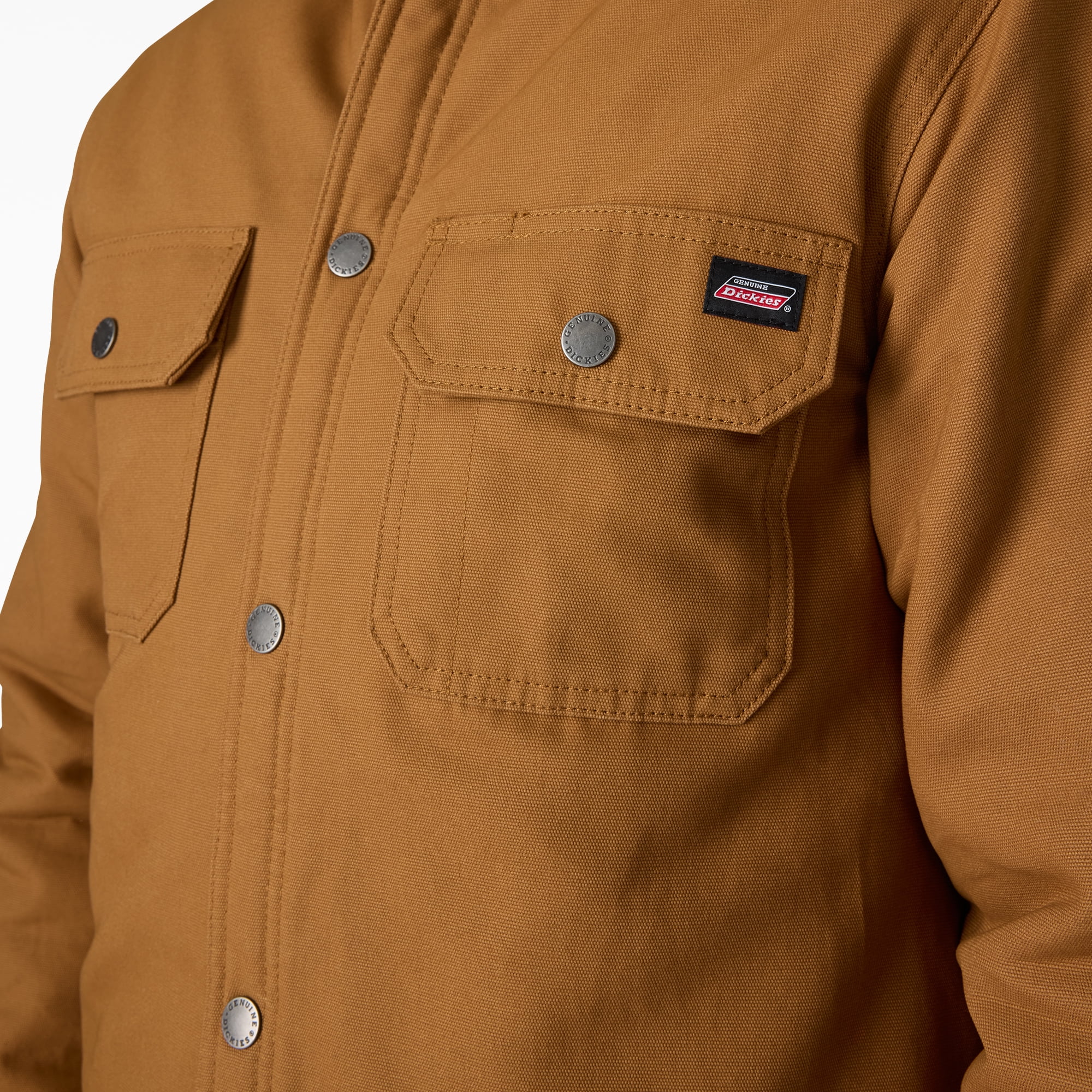 Genuine Dickies Flannel Lined Canvas Shirt Jacket