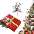 thumbnail image 3 of Uuowzo Christmas Picks Artificial Red Berry Stems Fake Holly Berries for Xmas Tree Ornaments DIY Wreath Vase Fireplace Decor Christmas Decoration Scene, 3 of 6
