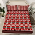 thumbnail image 2 of Castle Fairy Bohemian Aztec 4pcs Bed Sheets,Exotic Style King Sheets,Grey Red Super Cozy Sheet Set,Lightweight Tribal Room Decor, 2 of 7