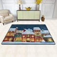 thumbnail image 2 of Dreamtimes Christmas Bright Houses Non-Slip Area Rug 72"x48", Winter Snowman Soft Non Slip Washable Floor Mats for Indoor Front Porch,Living Room, Bedroom,Kitchen, 2 of 5