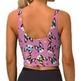 thumbnail image 4 of Uemuo Colorful Cute French Bulldog Pattern Women's Sports Bra - High Impact Support, Breathable, and Comfortable Athletic Bra for Running, Yoga, and Workouts, 4 of 9