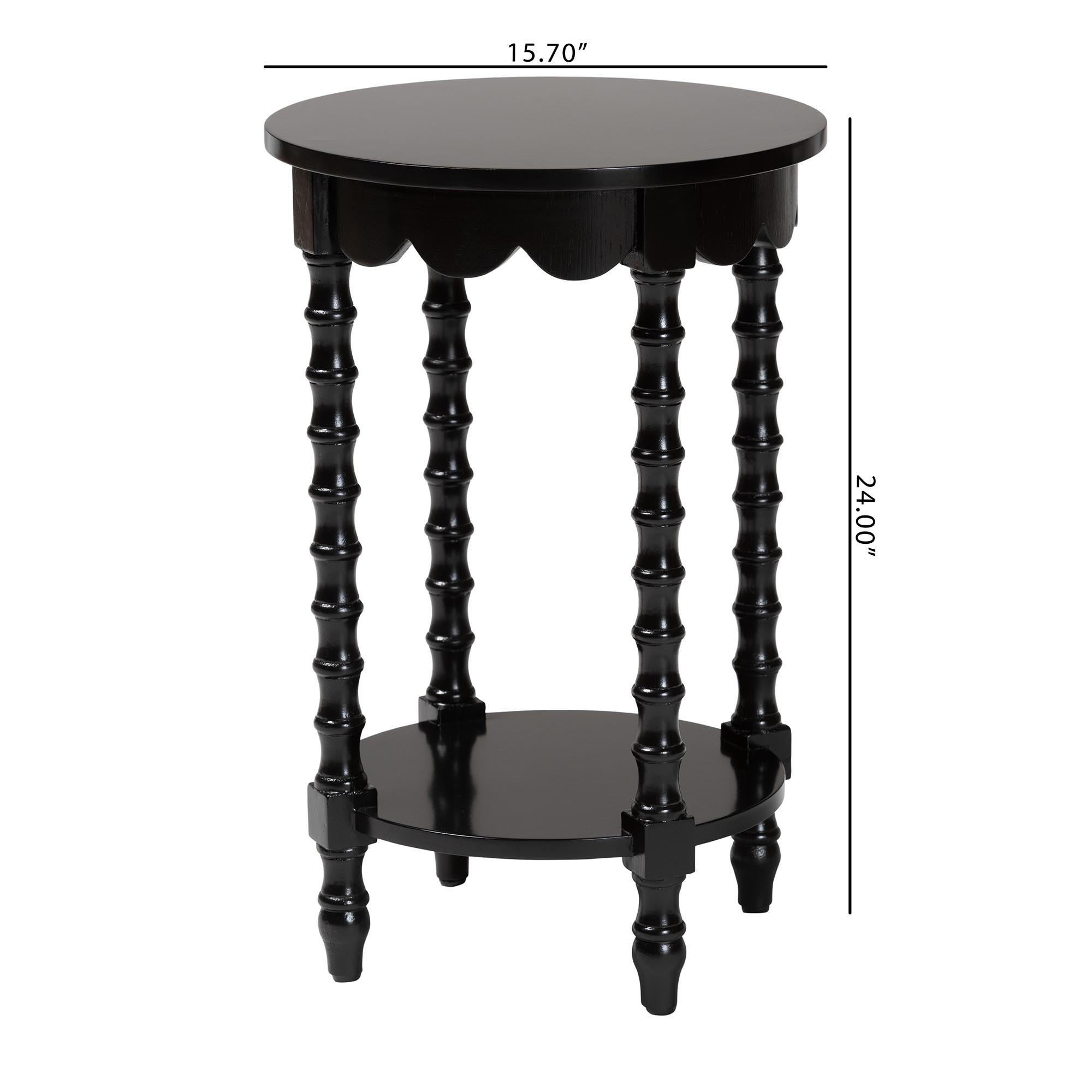 bali & pari Sally Mid-Century Nightstand, Black
