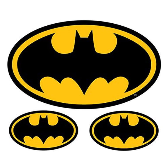 Chroma Batman Logo Car Emblem Decals & Stickers, Acrylic, Automotive, 3-Pack