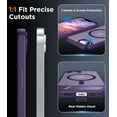 thumbnail image 6 of Magnetic Compatible with iPhone 16E Case, [Built-in Invisible Kickstand][Compatible with MagSafe][Military Grade Shockproof] Slim Translucent Matte Case for iPhone 16E 6.1" 2025, 6 of 14
