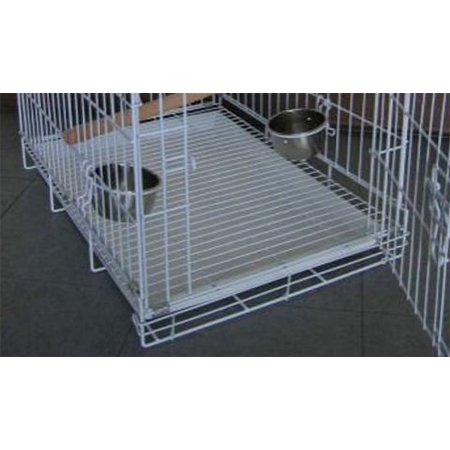 20" Portable Travel Veterinary Bird Parrot Wire Carrier Cage with Wooden Stand Perch & Stainless Steel Bowls