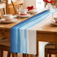 thumbnail image 5 of Navy Blue Coastal Table Runner 72 Inches, Waves Summer Beach Ocean Sea Bed Runner Dresser Scarves Tabletop for Indoor Outdoor Parties/Ceremony/Banquet, 16" x 72", 5 of 9