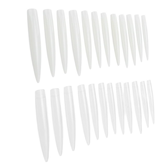 Puntas De Uñas Extralargas, Puntas De Uñas Largas De Aguja De Cobertura Completa, Color Transparente, Profesionales Para Uñas Acrílicas