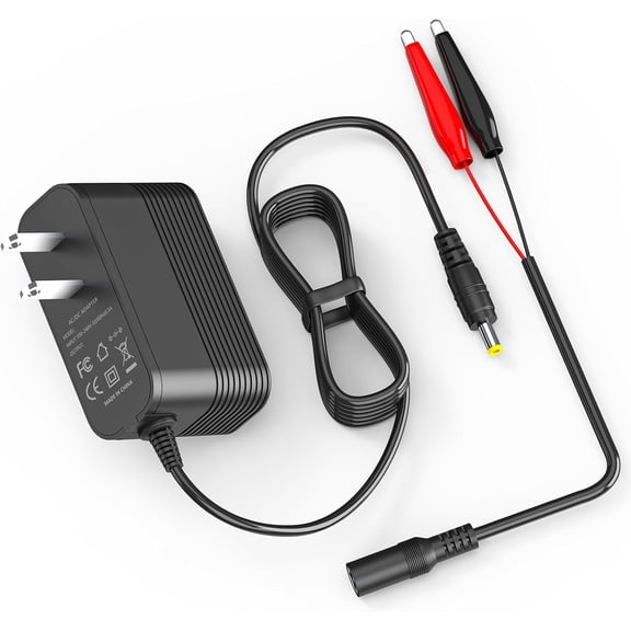 14.6 Volt 2A LiFePO4 Battery Charger for 12V LiFePO4 Battery with Dual Alligator Clips Connector for Talentcell 12V Rechargeable Lithium Iron Phosphate Battery Pack Power Adapter