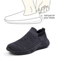 thumbnail image 3 of Zapatillas Casuales Mocasines informales para hombre, zapatos planos transpirables acolchados para uso diario (42 negro) Sywqhk Para Estrenar, 3 of 9