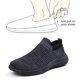 thumbnail image 3 of Mocasines informales para hombre, zapatos planos transpirables acolchados para uso diario (44 negro) Ehuebsd Para Estrenar, 3 of 9