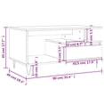 thumbnail image 2 of vidaXL Coffee Table Black 90x49x45 cm Engineered Wood, 2 of 5