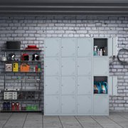 Fesbos Metal Locker 4 Lockable Door,71 Tall Steel Storage Cabinet for School Office Gym Home Employees Staff Sundries Room