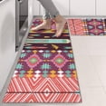 thumbnail image 2 of Kitchen Rugs Sets Of 2,Ethnic Figure and Pattern Anti Fatigue Kitchen Mat Rugs Non Slip Washable,Decorative Kitchen Floor Mats for Kitchen,Sink,Laundry,17"X47", 2 of 5