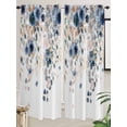 thumbnail image 5 of Navy Blue Flowers Living Room Curtains 2 Panel, Spring Floral Elegant Pastoral Watercolor Cafe Window Treatment, Extra Long Farmhouse Bedroom Bathroom Kitchen Curtains Drapes 104"x72", 5 of 6