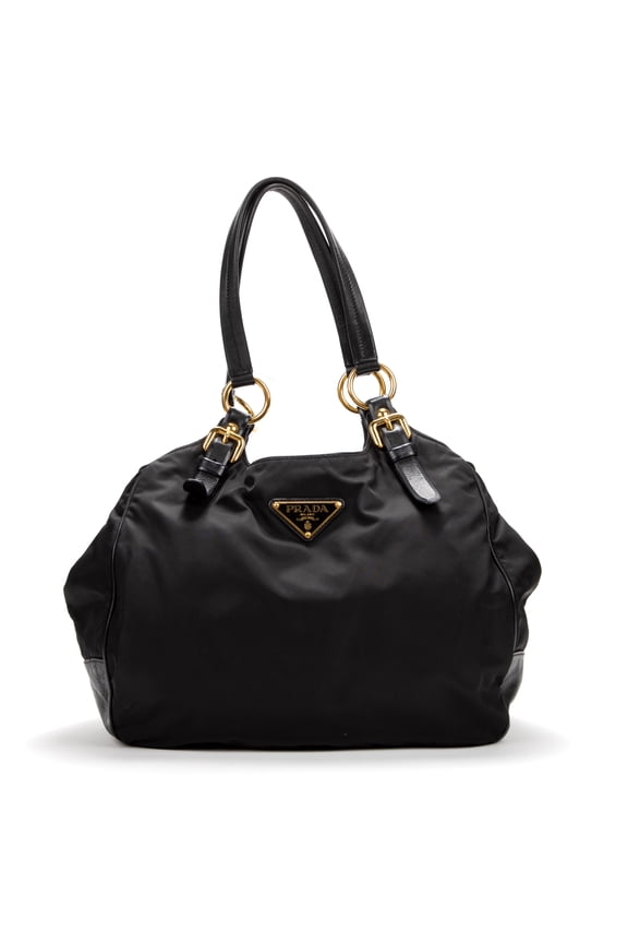 Pre-Owned Prada Black Big hobo Shoulder Bag Nylon Canvas