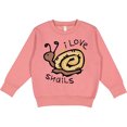 thumbnail image 2 of Inktastic I Love Snails Toddler Sweatshirt, 2 of 4