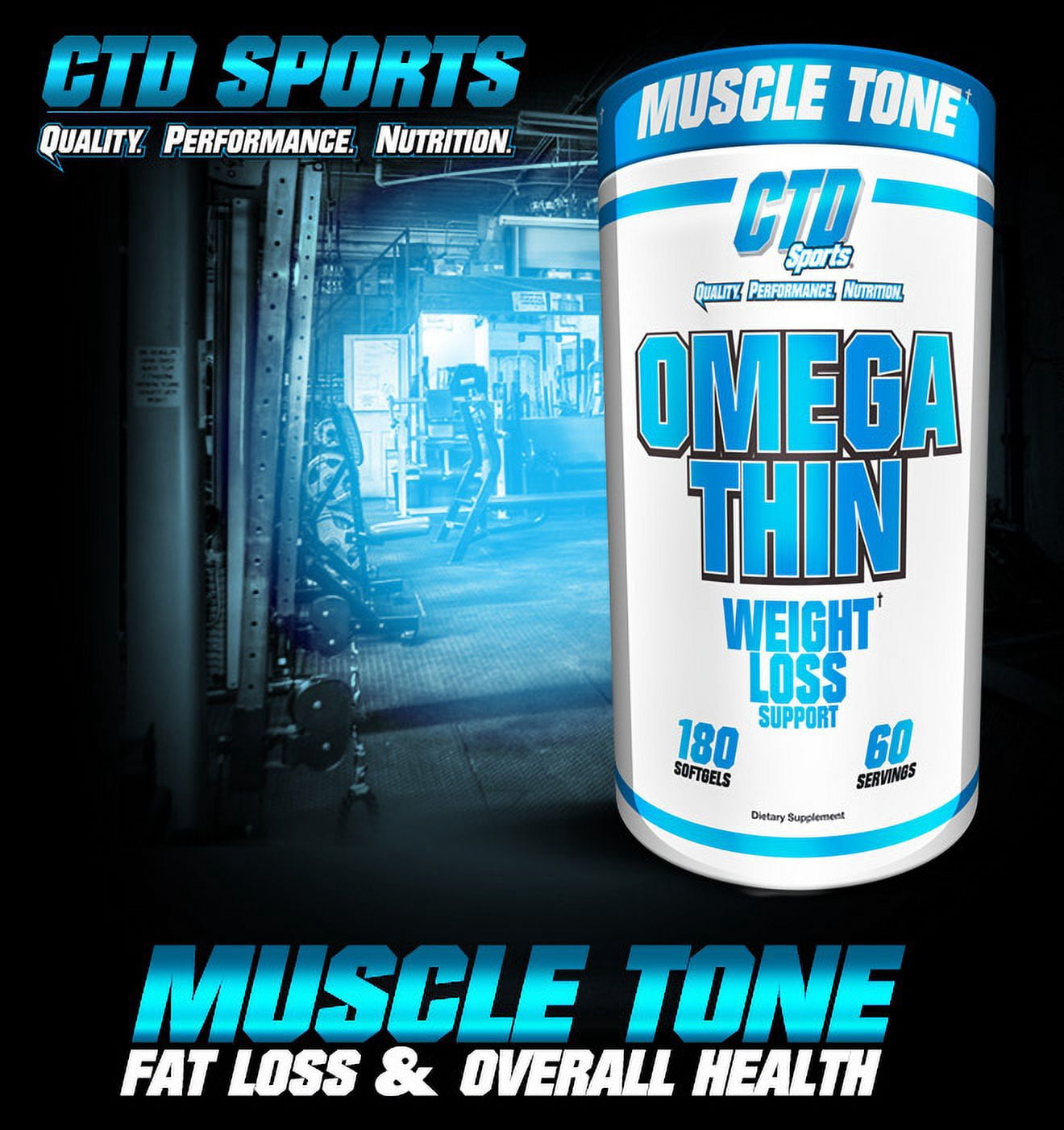 CTD Sports Omegathin 180 Softgels - Essential Omega-3 Supplement for Wellness and Vitality
