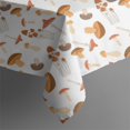 thumbnail image 4 of Brown Mushroom White Pattern Rectangle Tablecloth 60"x120",Waterproof Polyester Rectangle Table Cloth, Wipeable Spillproof Polyester Tablecloth for Dining, Camping, Indoor and Outdoor, 4 of 6