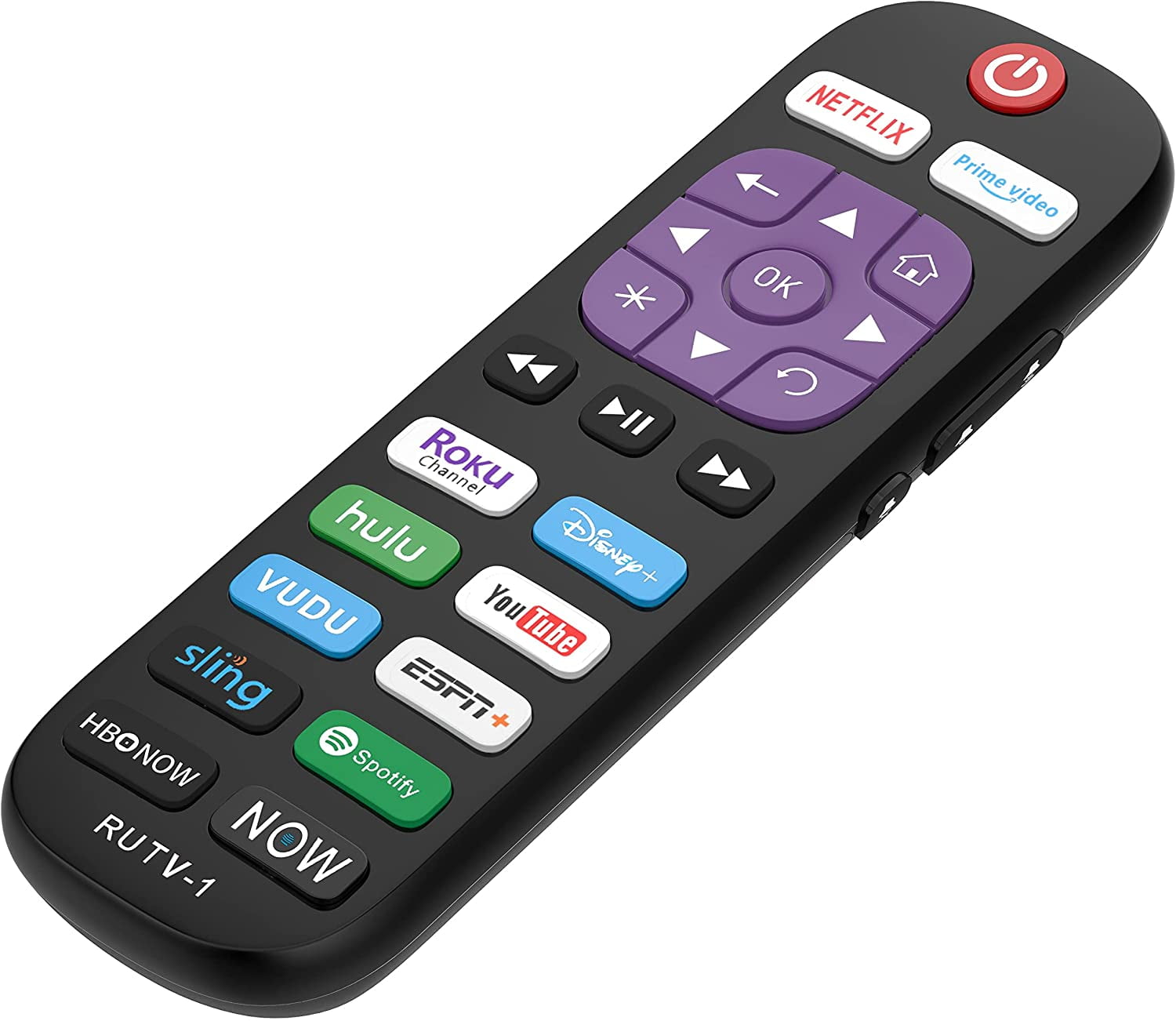 Hisense/TCL/Sharp/Insignia/ONN/Sanyo/LG/Hitachi/Element/Westinghouse NOT for Roku Stick w/ 12 Shortcut Keys Replacement Remote Control for All Roku TV Brands 