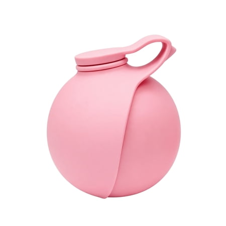 Racifhz Pet Water Bottle Outdoor Travel Cup Portable Dog Flask Hanging Strap Kettle Round Drink Dispenser for Walking Hiking Camping Backyard Play Travel Accessories Gear Daily Use Hot Pink