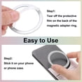 thumbnail image 3 of Uxcell Magnetic Sticker Ring, 8 Pack Universal Magnetic Adapter Ring Metal Sparkle Magnet Wireless Charging Conversion Kit for Mobile Phone Case Wireless Charger (Silver), 3 of 7