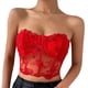 thumbnail image 1 of Gibobby Coldker Womens Corset Crop Top Bordado Flor See Through Off Shoulder Tank Tops Vintage Fairy Cut Out Graphic(Rojo,CH), 1 of 3