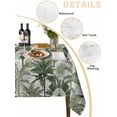 thumbnail image 3 of Green Tropical Leaves Tablecloth Rectangle Table Cloth 60x120, Waterproof Tablecloth Outdoor Table Cloth, Summer Palm Trees Botanical Washable Table Cover for Kitchen Dinning Party, 3 of 8