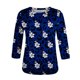 thumbnail image 4 of Camisas Awdenio para mujer, liquidación, blusas de moda para tallas pequeñas, estampadas, mangas 3/4, cuello redondo, blusas casuales, ofertas, 4 of 5