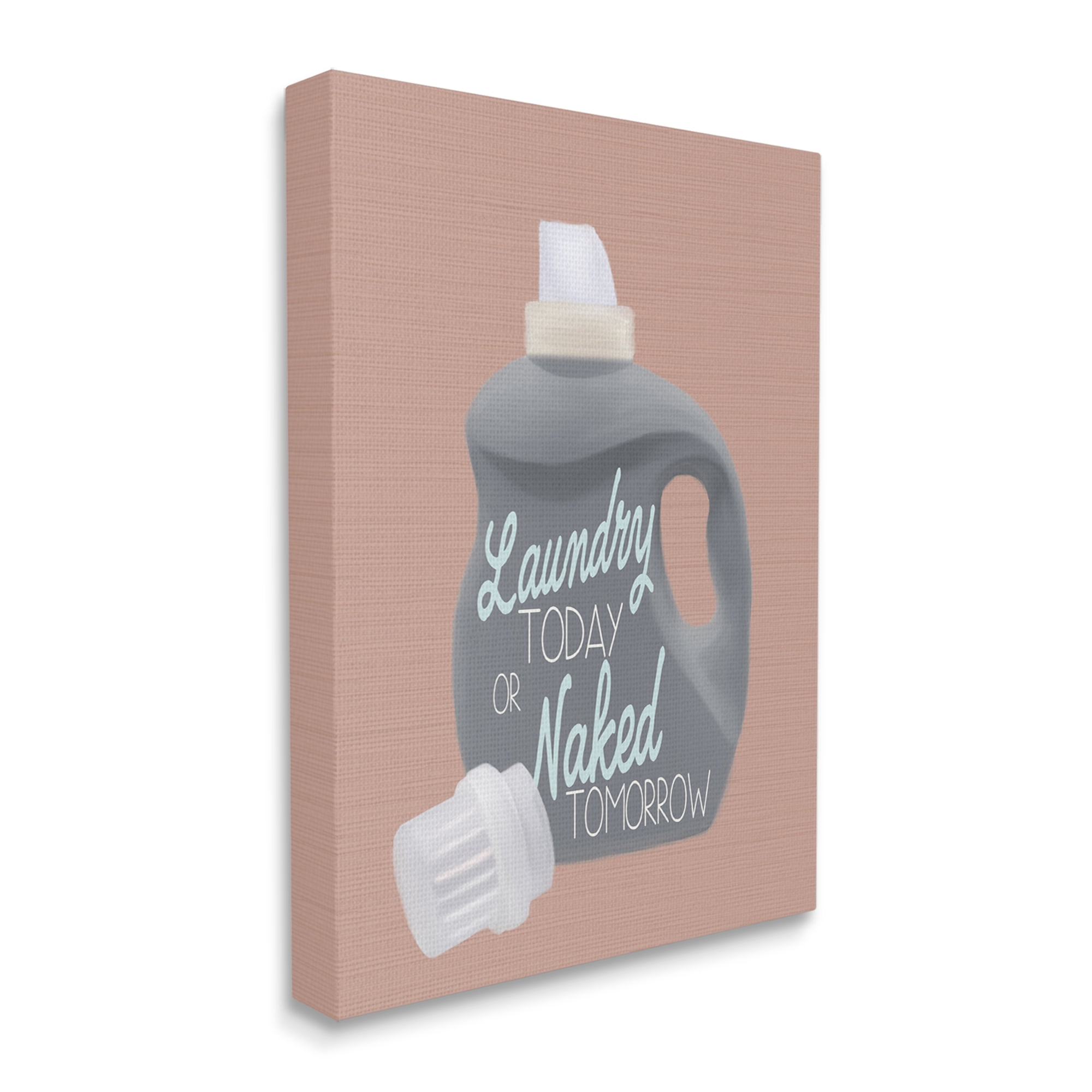 Stupell Industries Laundry Today Funny Phrase Typography Painting Gallery Wrapped Canvas Print Wall Art, 16 x 20