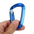thumbnail image 4 of 2pcs 12KN Carabiner Clips D-Ring Locking Key  for Camping Climbing Hiking, 4 of 7