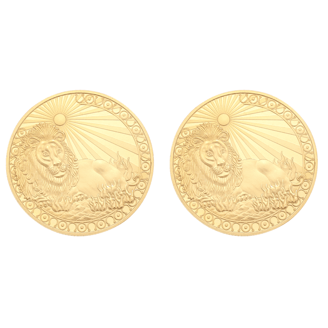 Regalo Coleccionable Monedas Conmemorativas Chapadas en Oro 12 Constelaciones (Leo)