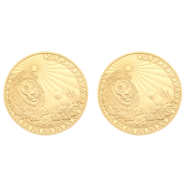 JShteea Regalo Coleccionable Monedas Conmemorativas Chapadas en Oro 12 Constelaciones (Leo)