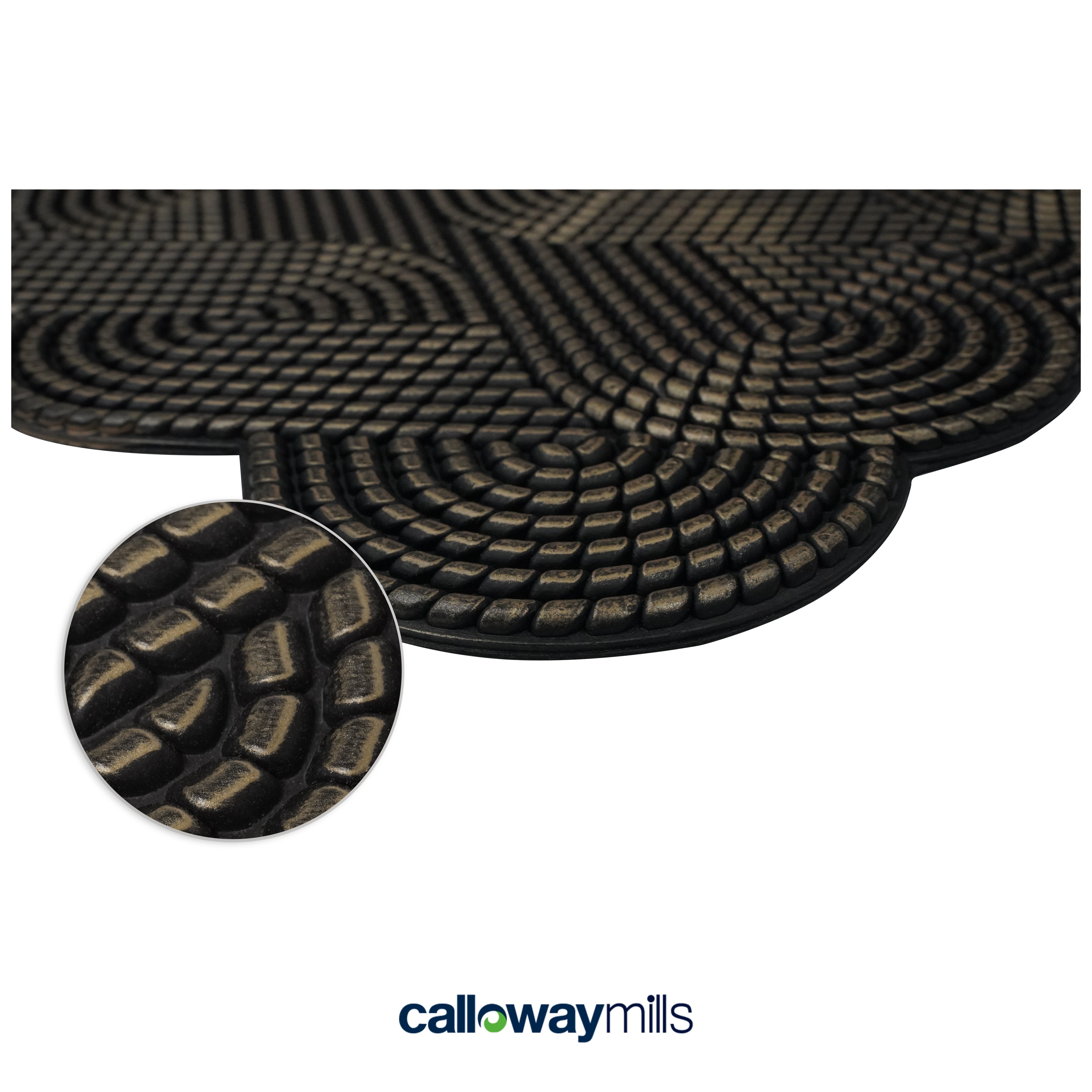 Calloway Mills New Gold Knotted Rubber Mat 18 ''x 30''