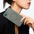 thumbnail image 7 of Compatible With iPhone 16e Magnetic Phone Case,Support Mag-Safe,Drop Protection,Slim Translucent Matte Shockproof Rugged Anti-Fingerprint Anti-fall Thin Fit Phone Case Cover,Green, 7 of 7