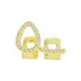 thumbnail image 5 of Unique Bargains 1 Pc Fake Grills Hip Hop Hollowout Rhinestone Heart Teeth Grillz Gold Tone, 5 of 6