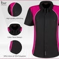 thumbnail image 3 of BIKER WEAR USA Short Sleeve Button Down/Collar Work Shirts for Women, 3 of 7