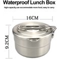 thumbnail image 3 of Lunch Box 304 Stainless Steel 1.5L Larger Capacity Leakproof Portable Outdoor Picnic Bento Box Container, 3 of 8