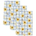thumbnail image 2 of Yellow Flowers Checkered Kitchen Towels Set of 3, Blue Plaid Farmhouse Art Floral Absorbent Dish Towels for Kitchen, Microfiber Hand Towel, Quick Drying Tea Towel for Cleaning Decorative Dishcloths, 2 of 7