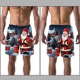thumbnail image 3 of luoweisi Men's Beach Shorts Quick Dry Swim Trunks with Mesh Lining Santa Claus M, 3 of 5