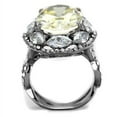 thumbnail image 3 of Luxe Jewelry Designs Women's Stainless Steel Ring with Citrine Yellow and Clear CZ Stones - Size 6, 3 of 4
