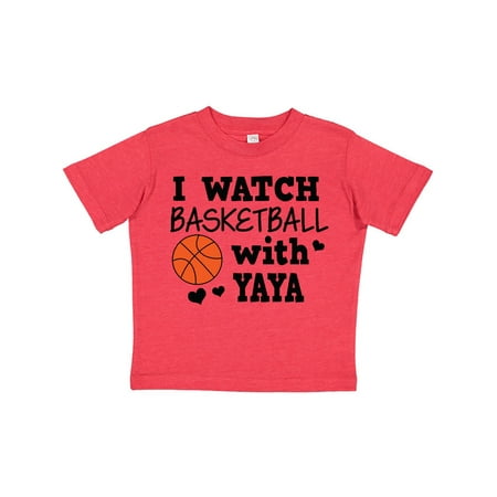 

Inktastic I Watch Basketball with Yaya Gift Toddler Boy Girl T-Shirt