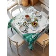 thumbnail image 6 of Happy Birthday Table Cloth, Waterproof Tablecloth for Square Tables, Green Dress Crown Carriage Flowers Butterfly Reusable Washable Fabric Table Cover for Restaurant Kitchen Dining Tables 60"x60", 6 of 9
