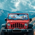 thumbnail image 3 of HUIACONG Cute Water Cat Sunshade Sun Shade Windshield Heat Shield Sun Visor Mat Compatible with Jeep Wrangler Rubicon Sahara TJ JK JKU 2 Door & 4 Door, 3 of 6