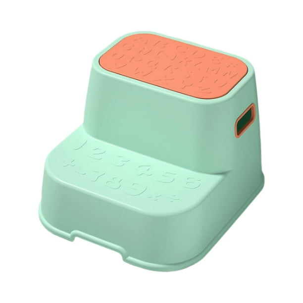 Reposapiés, taburete de noche, taburete de baño portátil estable, para sala de juegos y cocina verde