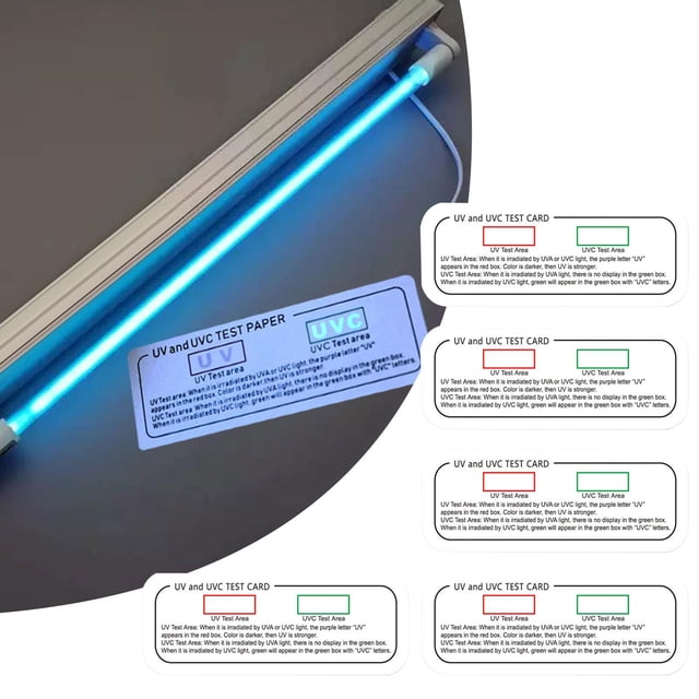 Tarjetas de prueba de intensidad, tarjetas indicadoras de longitud de onda de luz reutilizables profesionales, tarjeta indicadora de dosificación de Macarena Tarjetas de prueba de luz