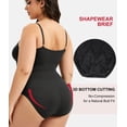 thumbnail image 3 of MANIFIQUE 2 Packs Plus Size Womens Seamless Shapewear Bodysuit 1X-4XL Tummy Control Butt Lifter Adjustable Straps Crotch Hook, 3 of 7
