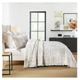 thumbnail image 7 of 3-Piece 100% Cotton Oversized Bedspread Lightweight Quilt Coverlet Embroidery Farmhouse Bedding Set T0 (Tj Beige, Queen (100"x106")), 7 of 7