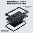 thumbnail image 2 of For Samsung Galaxy Tab S10 Plus/S9 FE+/S9+ Case 12.4 inch, 360 Rotating Shockproof Cover with Stand, Screen Protector, Shoulder Strap (SM-X820/X810/X610), Black, 2 of 7