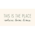 thumbnail image 2 of Kimberly, Allen 24x14 Gold Ornate Wood Framed with Double Matting Museum Art Print Titled - Where Love Lives, 2 of 4