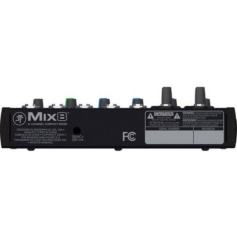 Mackie Mix8 8-Channel Compact Mixer with Gator Cases G-MIXERBAG-1212 Padded Nylon Mixer/Equipment Bag Bundle